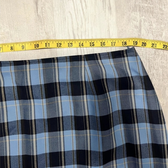 Style & Co Blue Plaid Lightweight Short Skirt 18W - Picture 3 of 4
